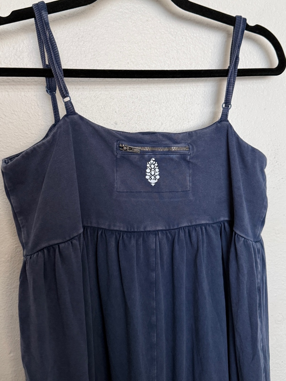 Free People Movement Hot Shot Strappy Wide Leg Jumpsuit Onesie Indigo Blue - Picture 6 of 12